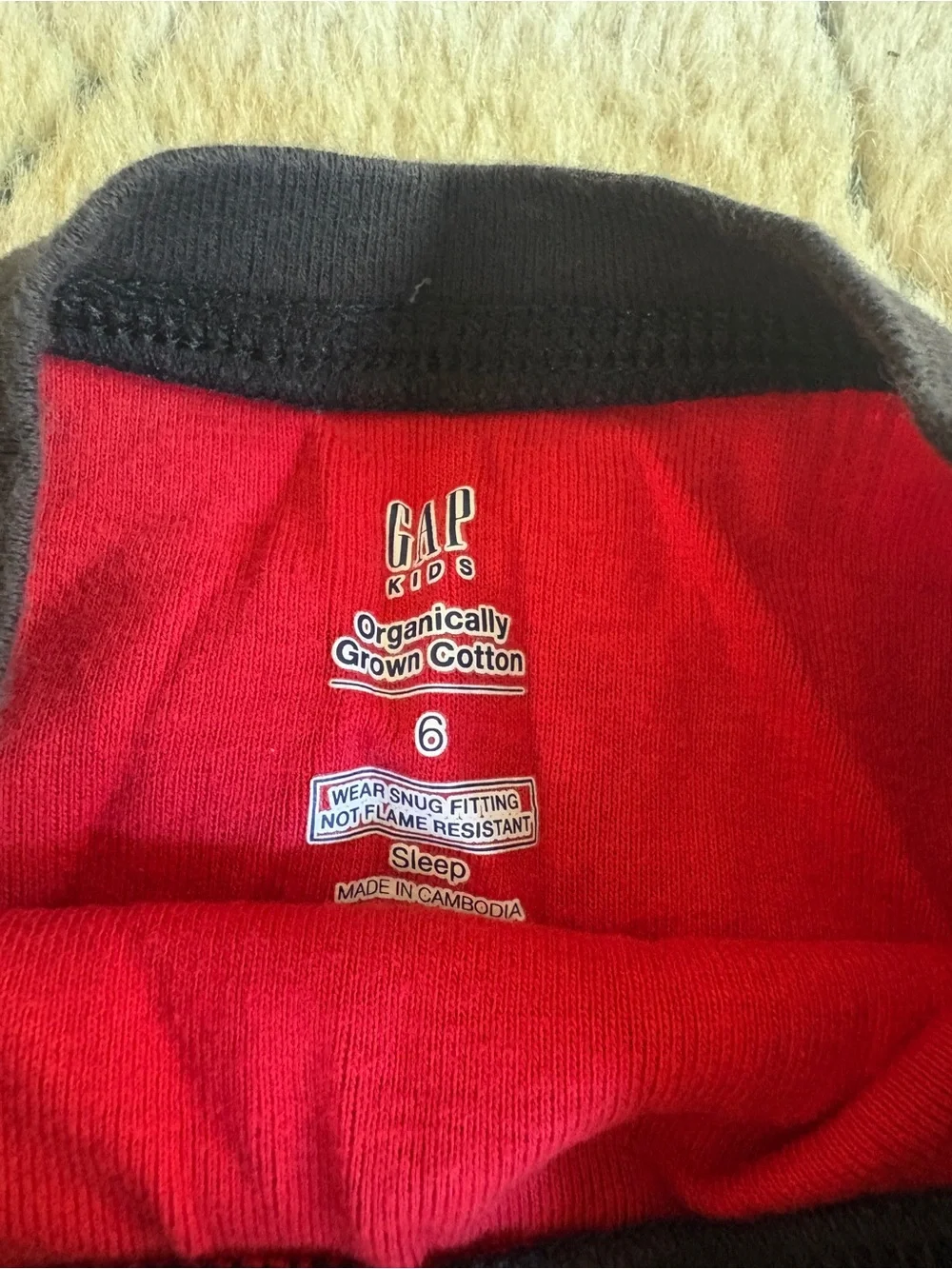 GAP Red and Black Plaid Kids Pajama Set